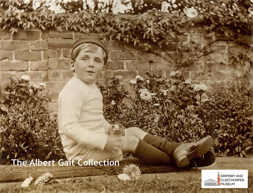Albert Harold Gait in the garden c1910.