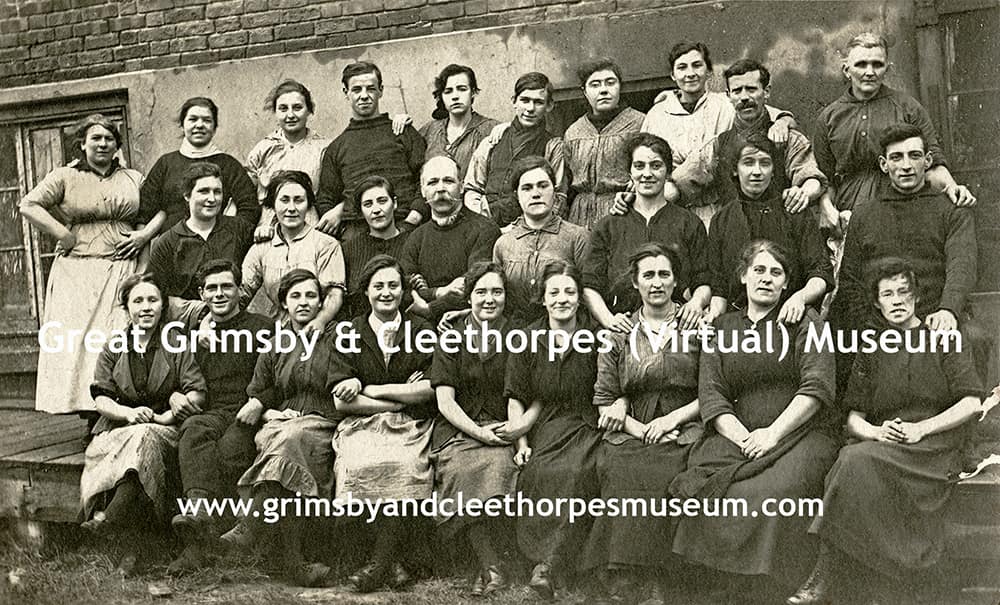 Scottish kipper gang in Grimsby.