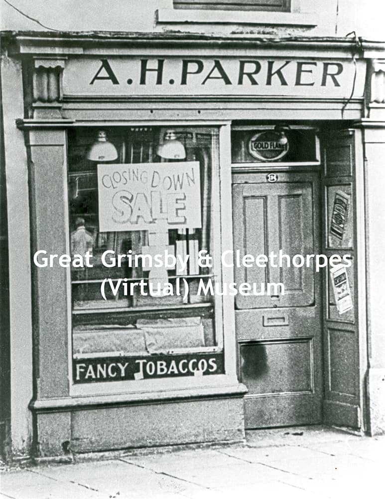 A. H. Parker, tobacconist, 126 Victoria St. (West), Grimsby c1950s. The properties at numbers 122, 124 and 126 were demolished to build a three-storey premises, now a branch of Swinton Insurance.