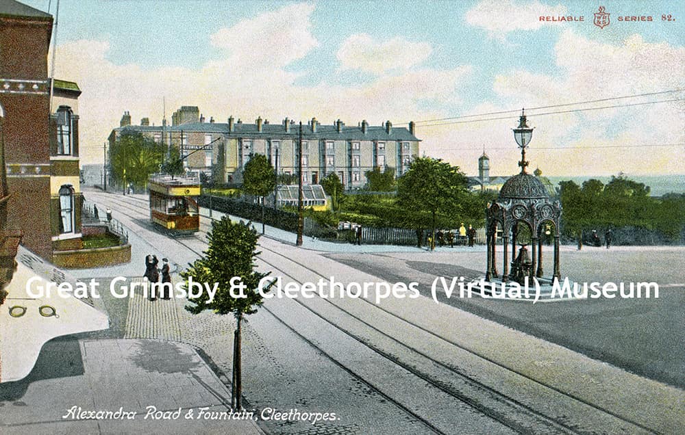 Alexandra Road & Fountain, Cleethorpes c1906.