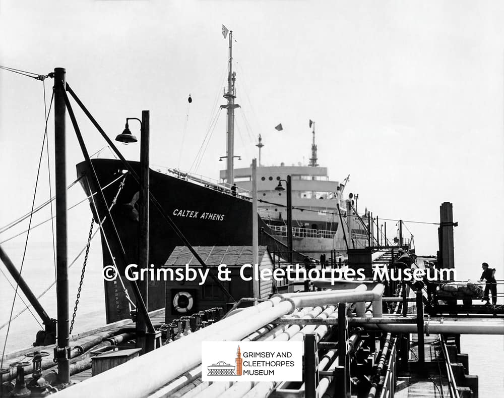 ‘Caltex Athens’ alongside the East Jetty at Immingham Docks 1961.