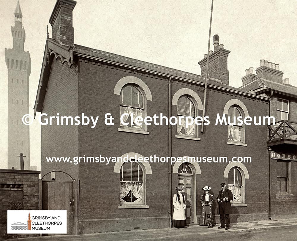 Fish Dock House, East Pier, Grimsby Docks c1905.