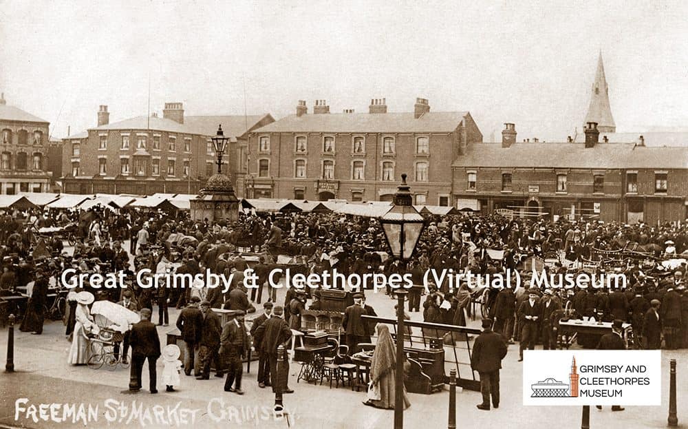 Freeman Street Market, Grimsby c1905.