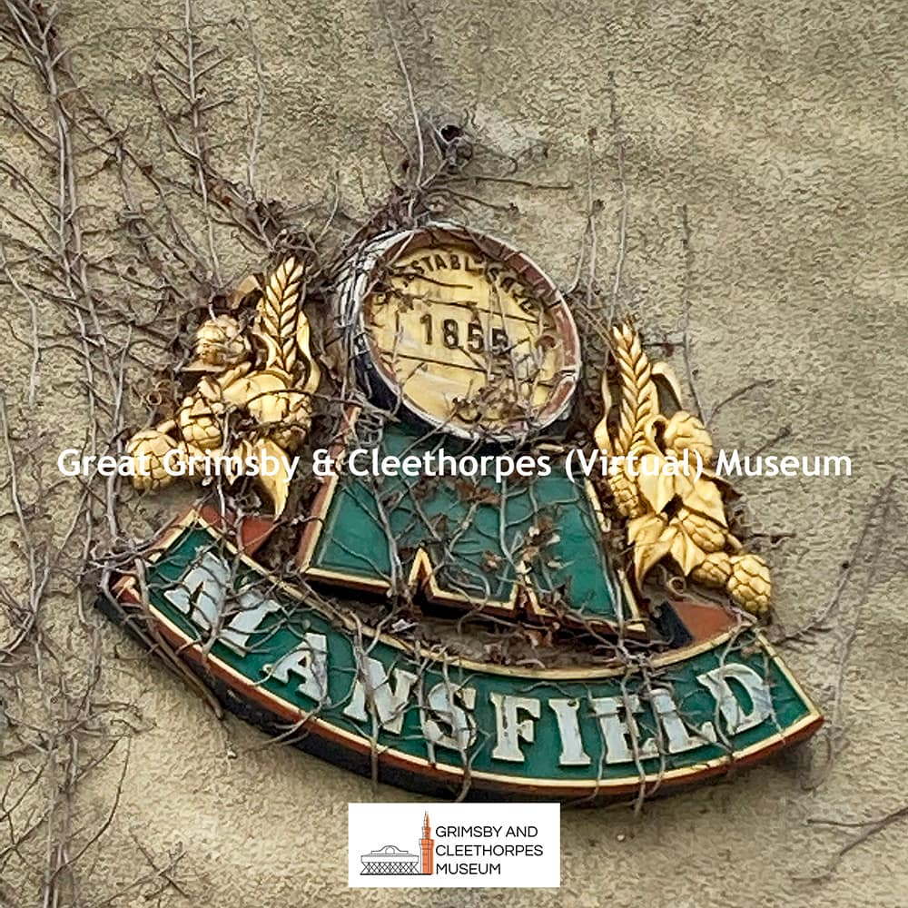 Old Mansfield Brewery sign in Grimsby 2022.