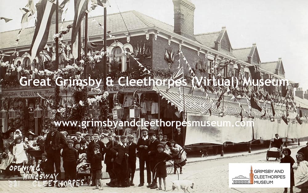 Opening Kingsway, Cleethorpes; Grimsby Road-Park Street junction 1906.