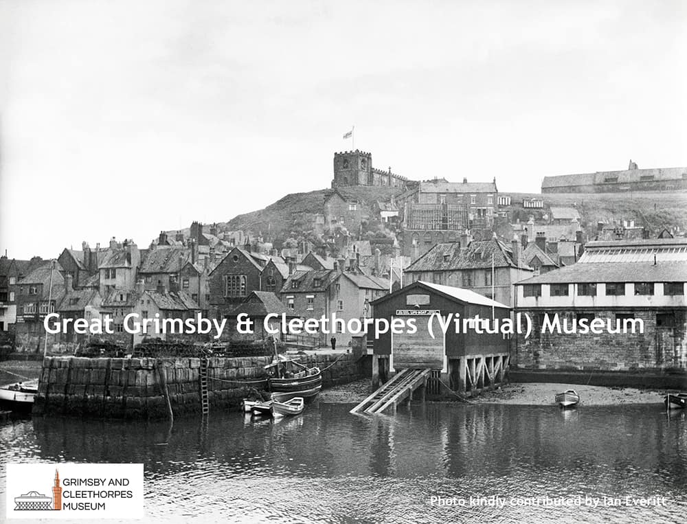 Not Grimsby, but a great photo of Whitby Lifeboat Station c1940s.